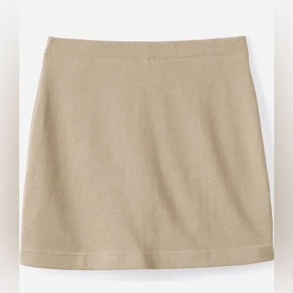 LANDS END SKORT SKIRT WOMEN SIZE 10 TAN - Picture 2 of 4